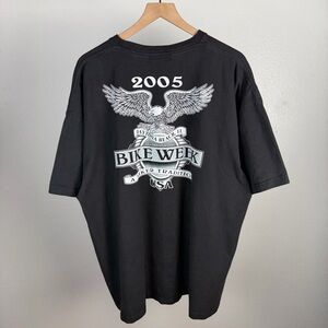 Vintage Y2K Sturgis Bike Week Motorcycle Eagle Biker 2005 Black T Shirt Size 3XL